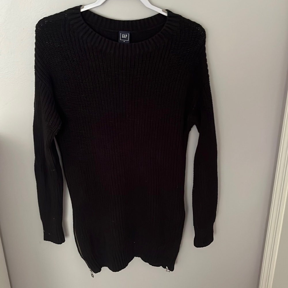 Black Gap sweater with side zipper